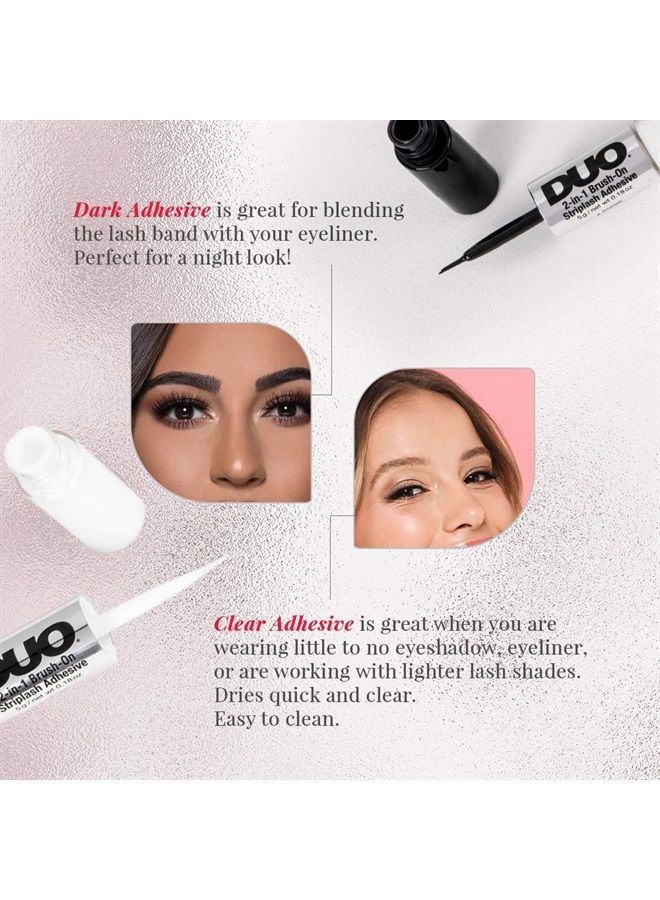 DUO Adhesives, 2-in-1 Brush On Clear & Dark Adhesive, 2-Packs - Image 5