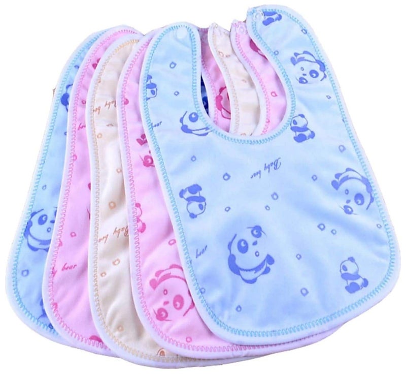 BRANDONN Newborn Baby's Fashions Double Layered Waterproof Button Bibs (Multicolour) - Image 1