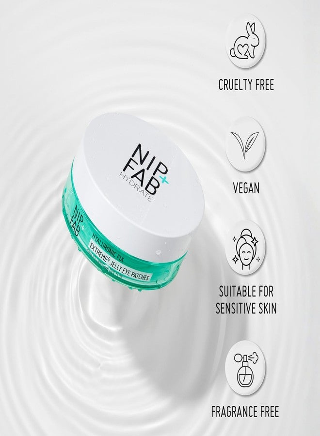 NIP+FAB Hyaluronic Fix Jelly Eye Patches (20 Pairs - Hydrating Hydrogel Under Eye Masks - Cooling Depuffing Eye Treatment for Dark Circles, Wrinkles & Puffy Eyes - Image 2