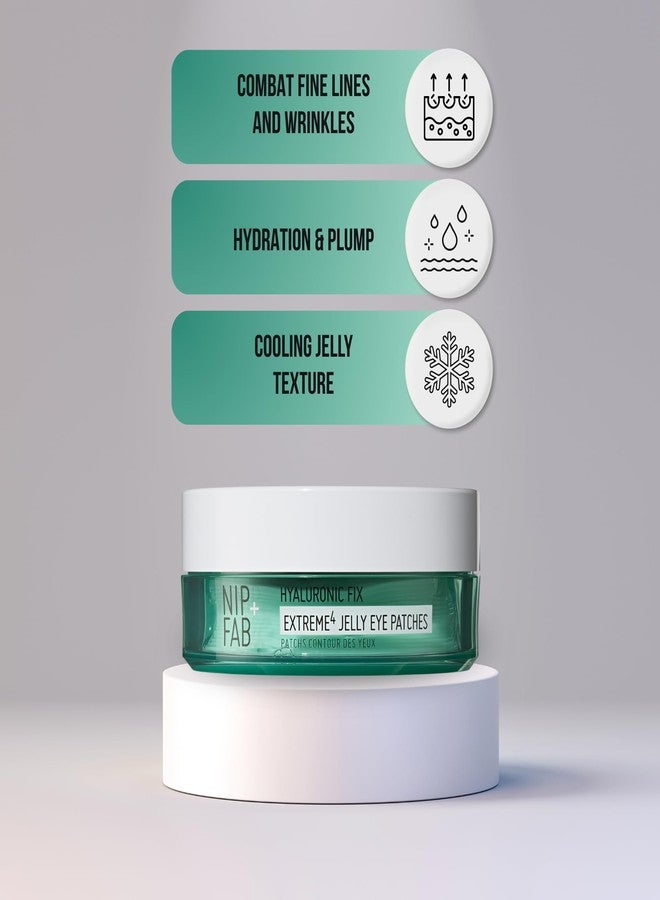 NIP+FAB Hyaluronic Fix Jelly Eye Patches (20 Pairs - Hydrating Hydrogel Under Eye Masks - Cooling Depuffing Eye Treatment for Dark Circles, Wrinkles & Puffy Eyes - Image 5