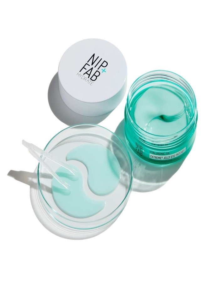 NIP+FAB Hyaluronic Fix Jelly Eye Patches (20 Pairs - Hydrating Hydrogel Under Eye Masks - Cooling Depuffing Eye Treatment for Dark Circles, Wrinkles & Puffy Eyes - Image 1