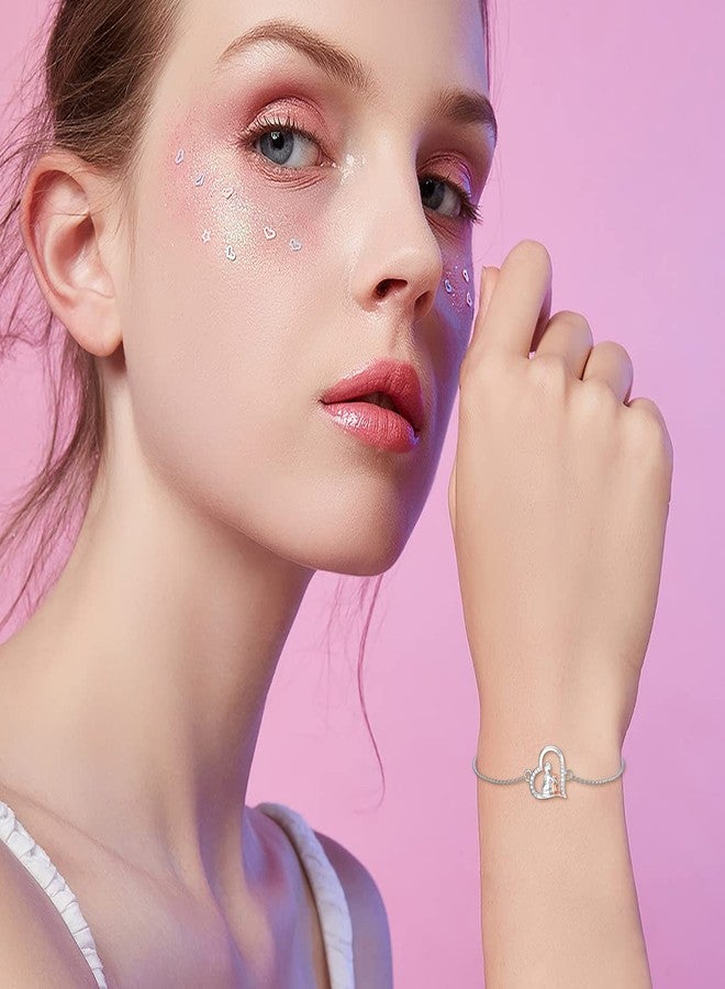 LONAGO Cat Bracelet for Women 925 Sterling Silver Cute Cat Bracelet - Image 3