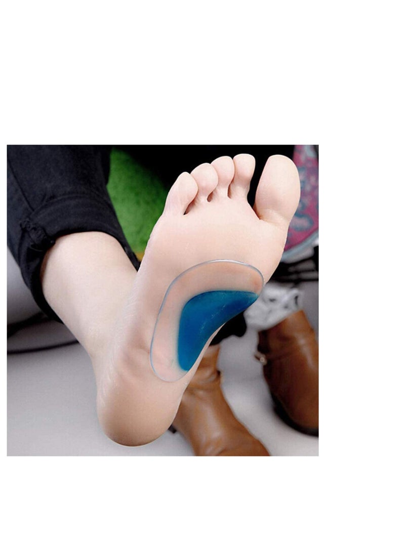 SYOSI Gel Arch Support Insoles, 4 Pairs Length Insoles for Achilles Tendonitis Silicone Orthopedic Flat Feet Orthotic Arch Support Insoles Plantar Fasciitis and Help Relieve Foot Soreness - Image 3