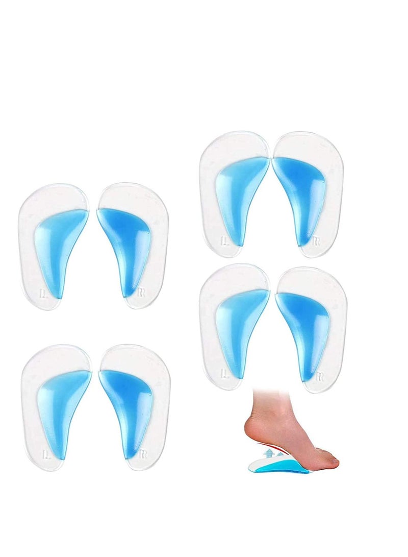 SYOSI Gel Arch Support Insoles, 4 Pairs Length Insoles for Achilles Tendonitis Silicone Orthopedic Flat Feet Orthotic Arch Support Insoles Plantar Fasciitis and Help Relieve Foot Soreness - Image 1