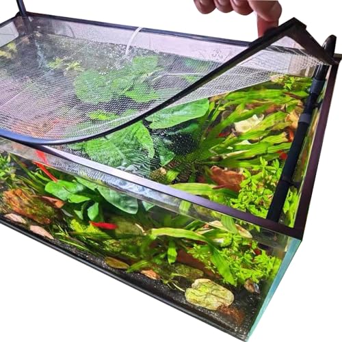 NestBasics Magnetic Aquarium lid Fish Tank Hood top Cover Anti-Jumping net Cover mesh to Protect Fishs Jumping Out of Fishes Tank Hoods - Image 1