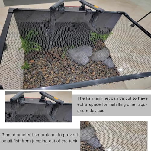 NestBasics Magnetic Aquarium lid Fish Tank Hood top Cover Anti-Jumping net Cover mesh to Protect Fishs Jumping Out of Fishes Tank Hoods - Image 5