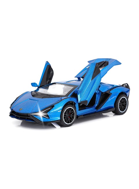 Simulation of Lamborghini Sian FKP37 Metal Model Car with Light and Sound Pull Back Toy Car for Boys Age 3 + Year Old