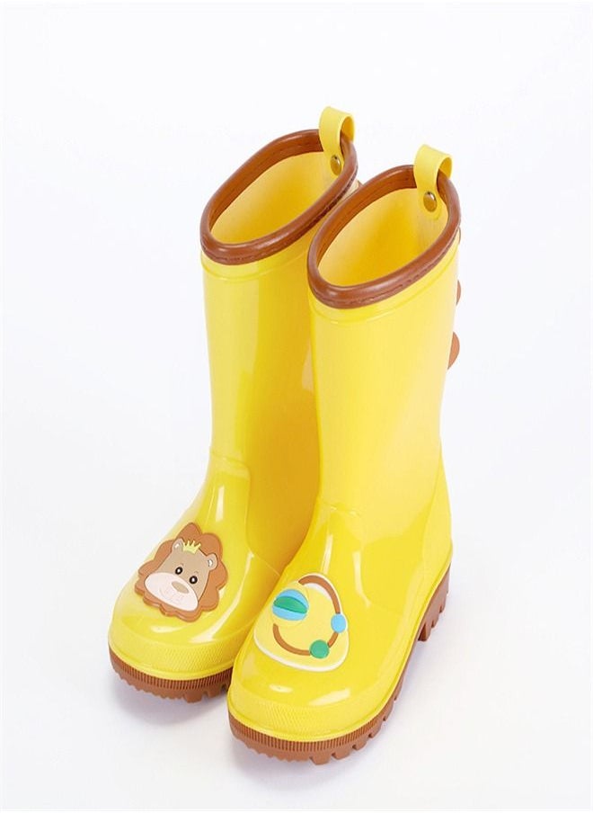 Loquat - Children's Cartoon Rain Boots Yellow - Image 1