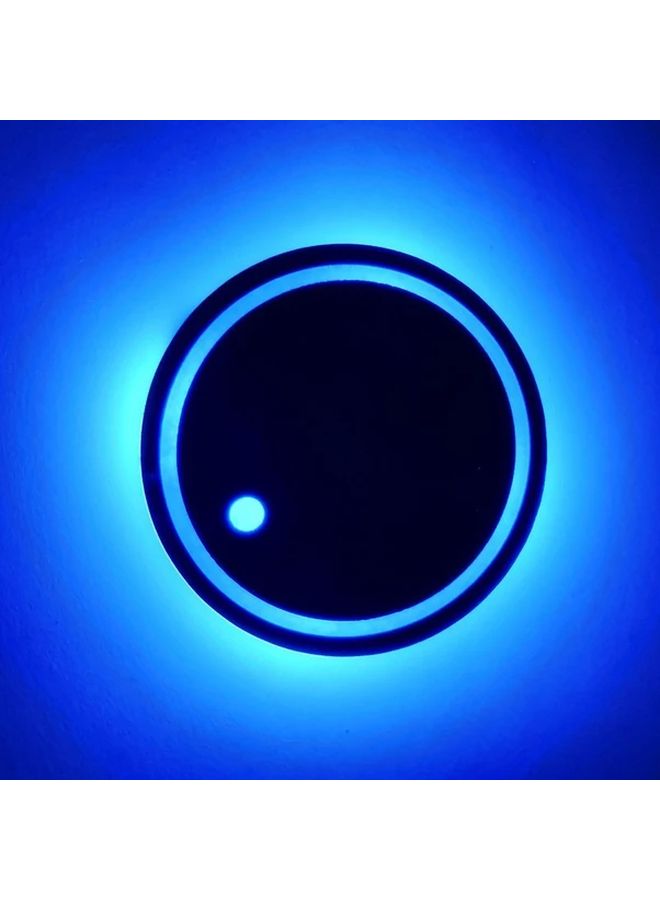 Colorful Universal 2pcs 7 Color LED Car Cup Holder Intelligent Induction USB Charging Acrylic Coaster - Image 4