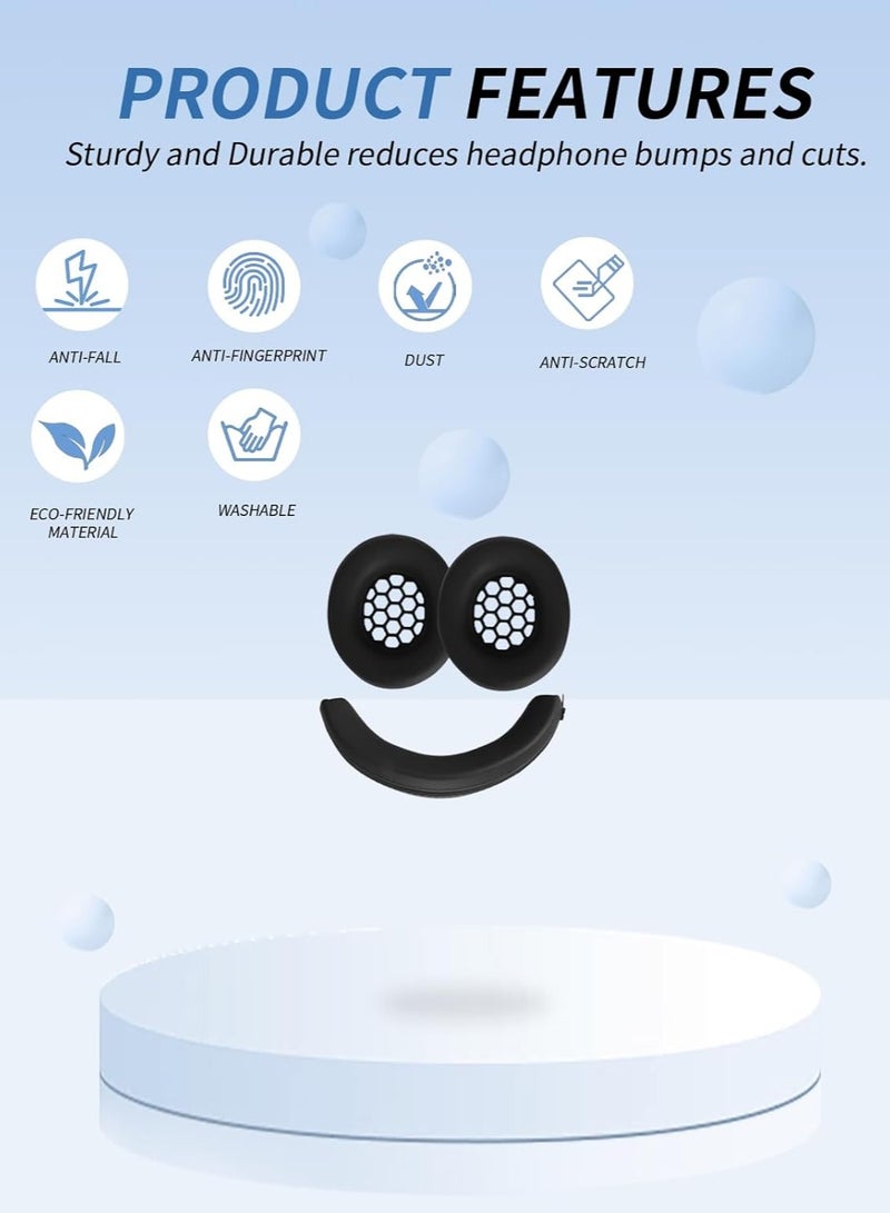 general HyperX Cloud III Protective Cover, Ear Cushion Replacement for HyperX Cloud III Headset, HyperX Cloud III Headband Protector, 2-in-1 All-Around Protection, Drop-Proof, Sweat-Resistant, Easy Installation - Image 2