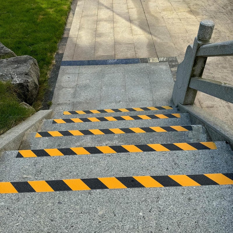 Bligo Anti Slip Tape 4" x 16.4 Ft Black and Yellow Heavy Duty Waterproof Grip Tape, High Traction Non-Skid Adhesive Roll for Stair Steps, Wood, Concrete Floors, Staircases, Outdoor/Indoor Use - Image 3