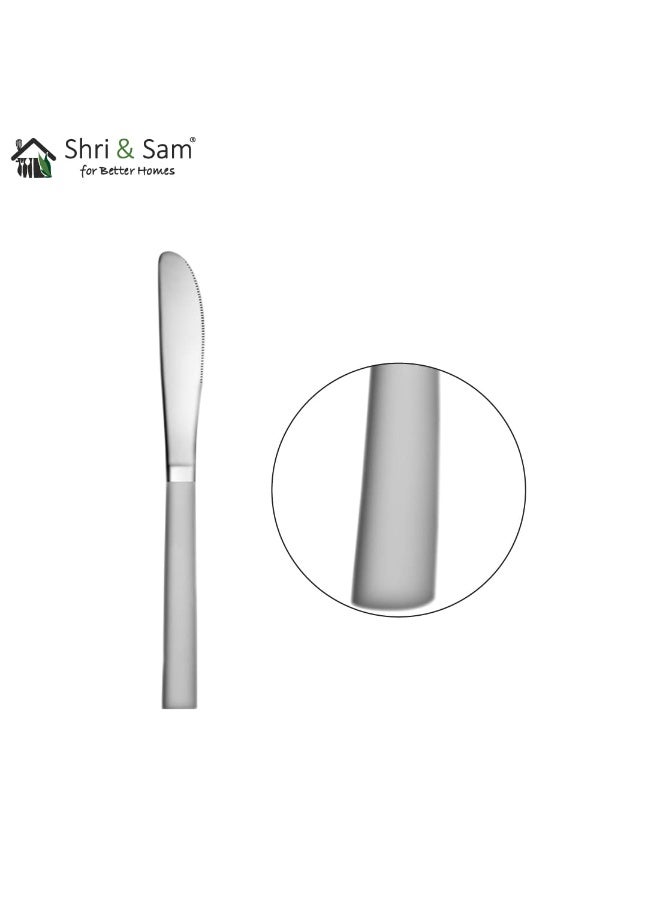 Shri & Sam Stainless Steel GSW Plain Dessert Knife, 2 Pieces - Image 3