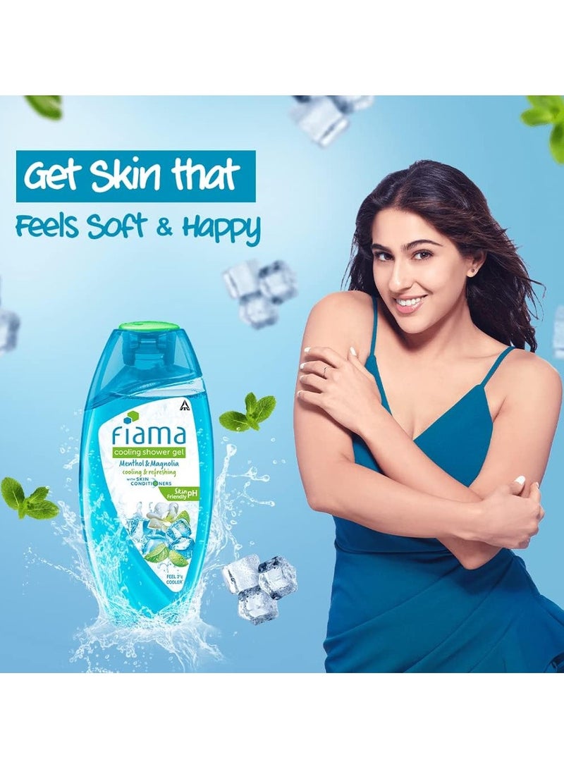 فياما جل الاستحمام المنعش بالمنثول والماغنوليا من فيماما، 250 مل، غسول الجسم (عبوة من 3 قطع) - Image 4