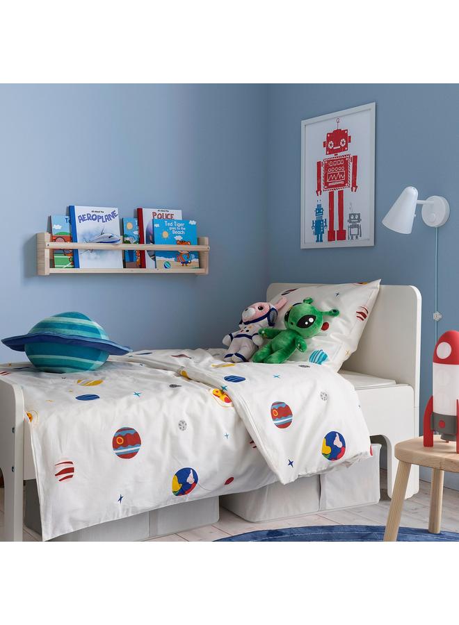 erorex Duvet cover and pillowcase, space/multicolour, 150x200/50x80 cm - Image 3