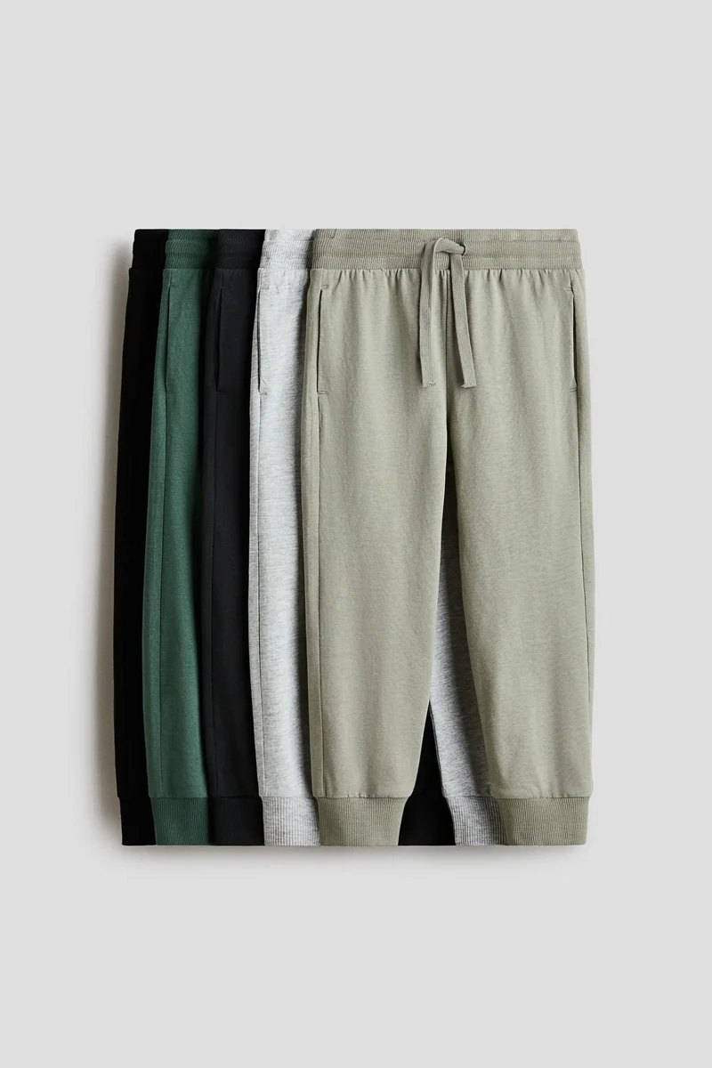 H&M 5-pack cotton jersey joggers