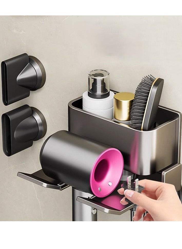 Wall-Mounted Hair Dryer Holder, No-Drill Bathroom Storage Rack for Dyson Hairdryer, Space-Saving Organizer Gift - Image 3