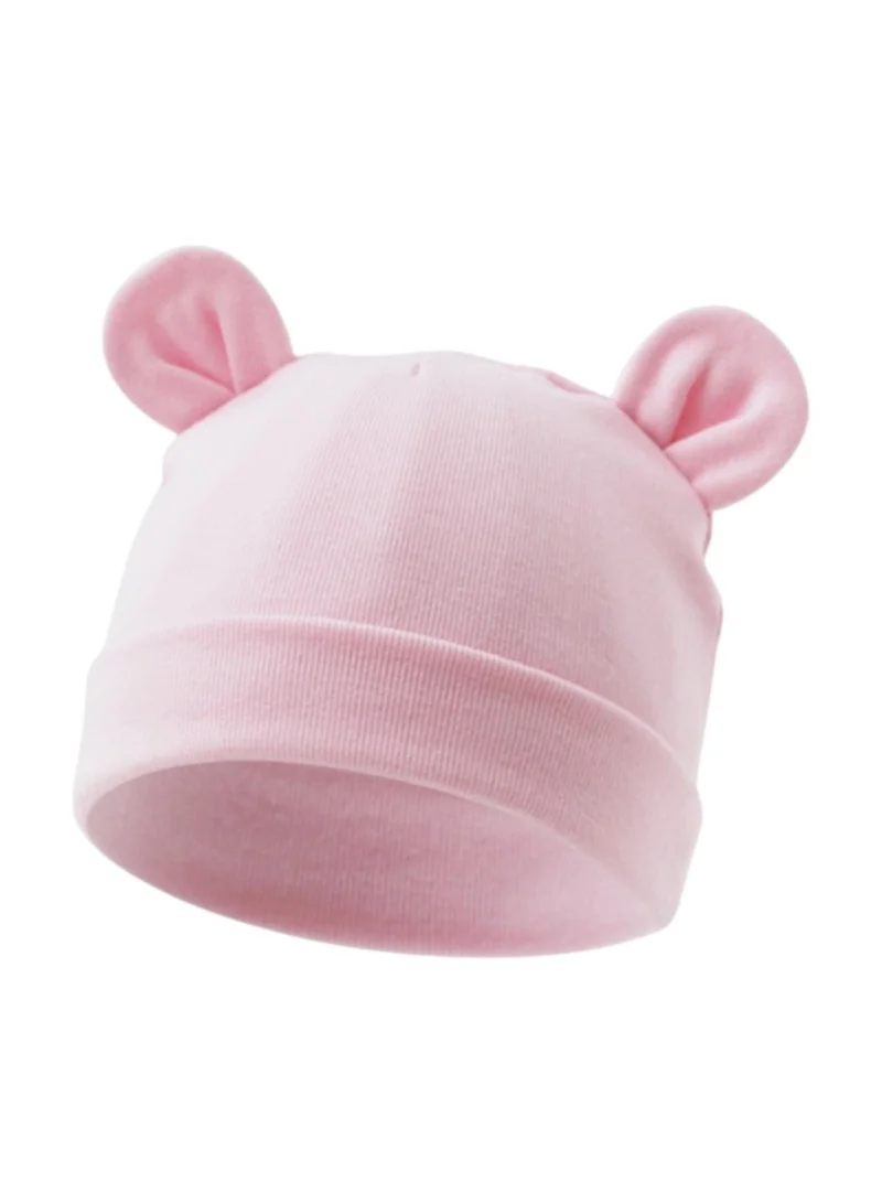Bambimici Set Of 2 Little Bean Baby Hat And Mittens Pink