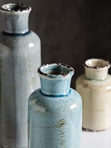 Cwlwgo- Ceramic Vase 3 Piece Set  Small Flower Vases For Home Decoration  Modern Farmhouse Decoration  Living Room Table Shelf  Centerpieces  Fireplace And Entrance Decorations-Multicolor. - Image 5