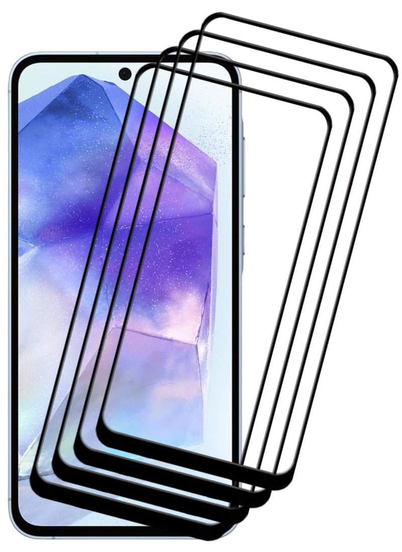 ACLIX 4 Pieces Antistatic ESD Dustproof Premium Quality High Definition Tempered Glass Screen Protector Designed For Samsung Galaxy A55 - Image 1
