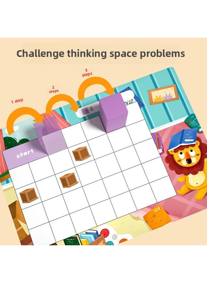 Wooden Push Box Building Blocks Game Children's Early Education Cognitive Benefit Intelligence Development Thinking Training Small Toys Wholesale-Color:Little Lion Push Box Ylg - Image 5