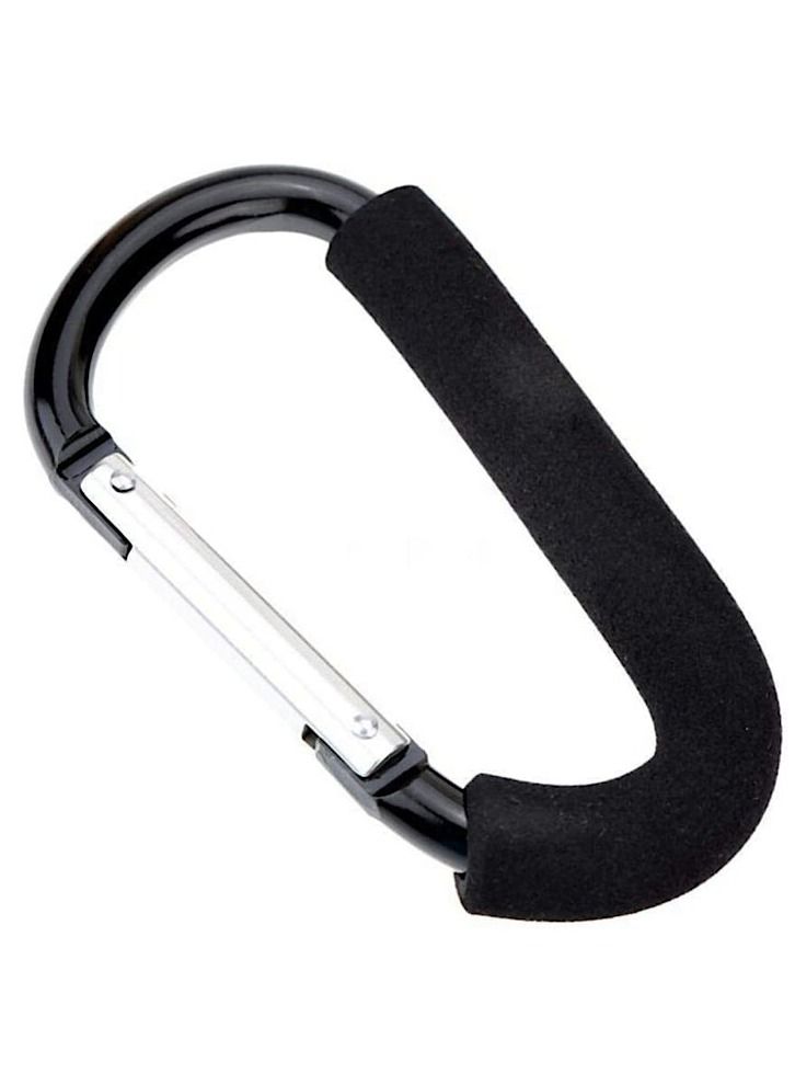 Stroller Shopping Bag Hook Aluminum Black - Image 1