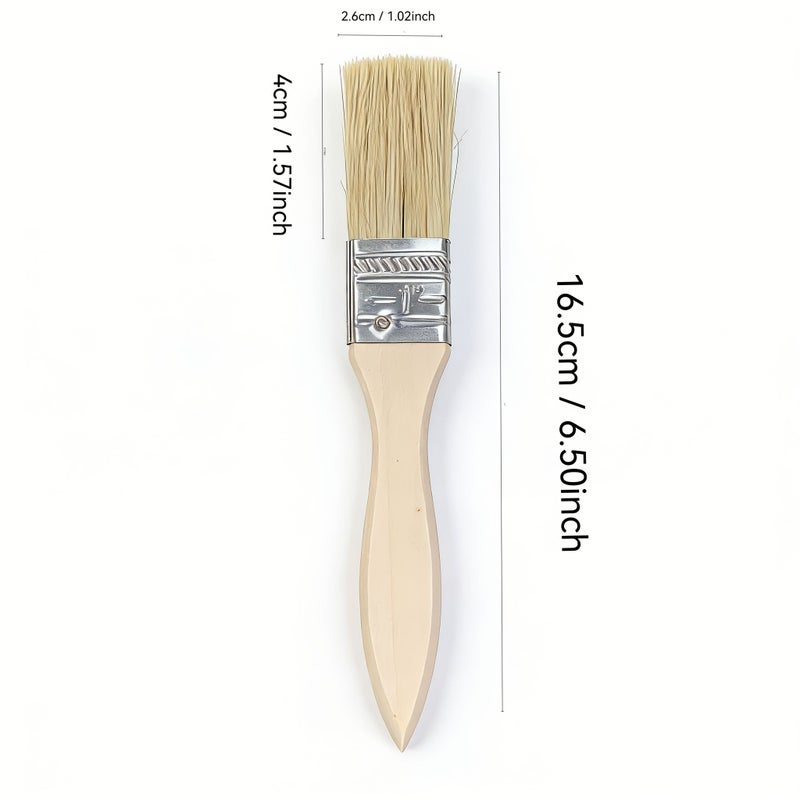 12pcs Hog Bristle Paint Brushes Multifunctional for Furniture Art Crafts Plastering - Image 2