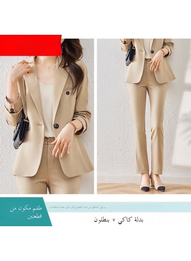 Lady's long-sleeved professional business suit set of clothes - Image 1