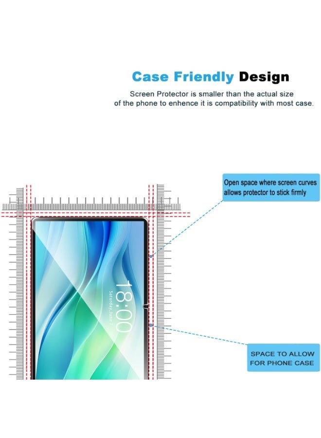 eGreen99 2Pcs for Samsung Galaxy Tab A11 / A9 8.7 inch Screen Protector, Suitable Protective Cover Friendly Tempered Glass High-Definition Transparent Film， High-Definition Transparent Tempered Glass Film Protection,，Clear - Image 2
