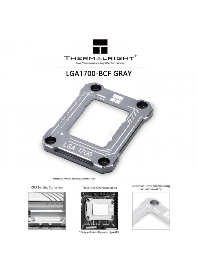 Thermalright Intel 12th/13/14th Generation LGA1700 Anti-Bending Buckle, Curved Pressure Plate, CPU Fixing Buckle, Fully Fitted and Fixed Without Trace Installation (Gray) - Image 1