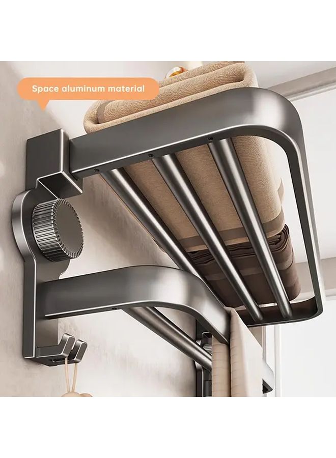 Medium Suction Cup Towel Rack No Drilling Space Saving Bathroom Organizer - Image 1