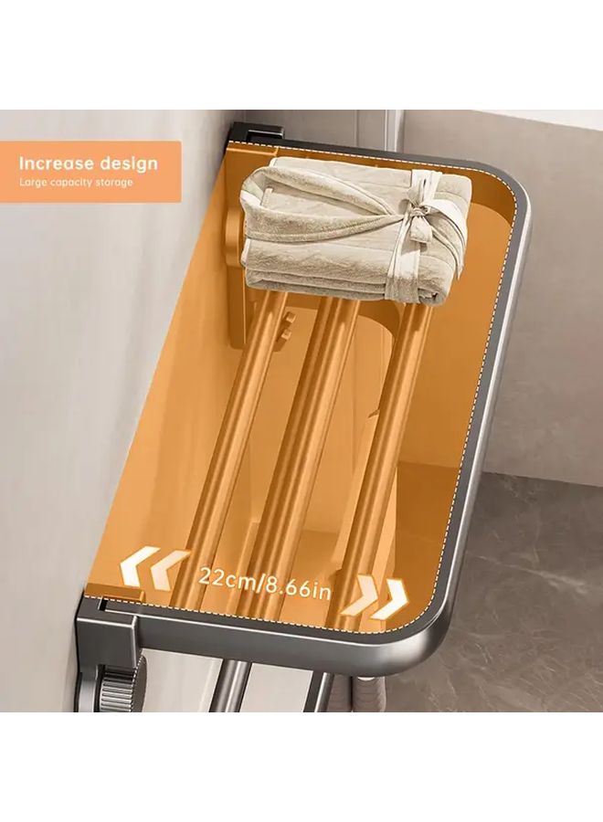 Medium Suction Cup Towel Rack No Drilling Space Saving Bathroom Organizer - Image 5