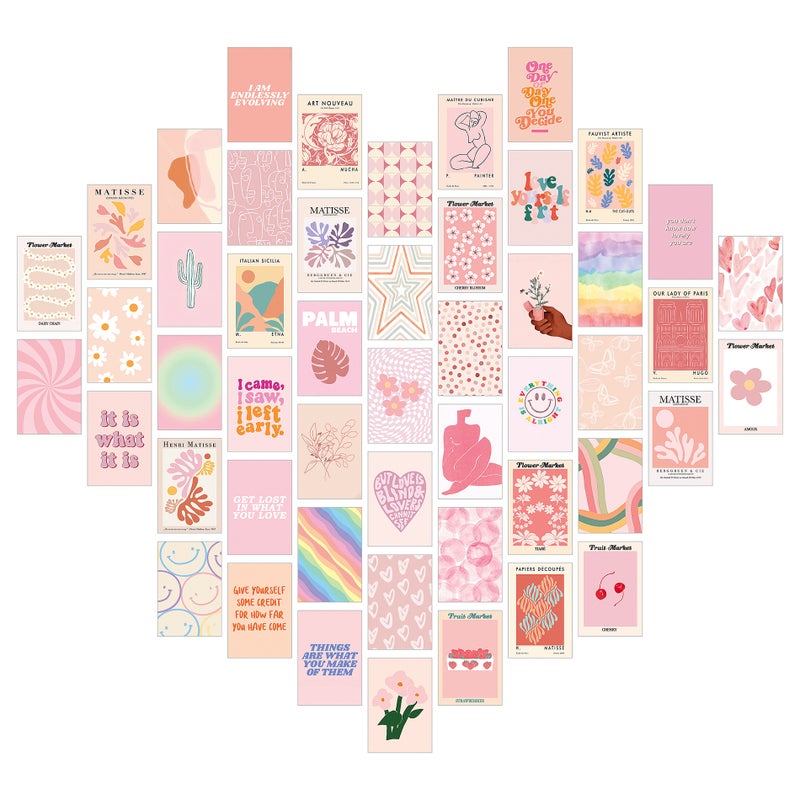 New 50 Posters Sale Postcard Poster Decorative Painting Color Aesthetic Card - Image 5