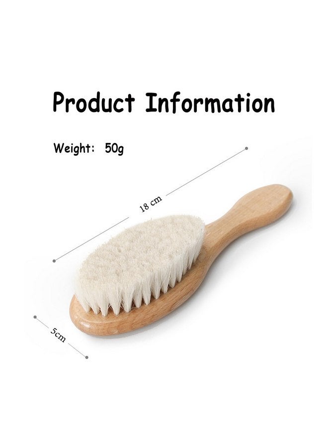 Boan BoAn Wooden Baby Hair Brush,Natural Soft Goat Bristles,Cradle Cap Brush for Newborns & Toddlers,Perfect Scalp Grooming Product for Infant - Image 3