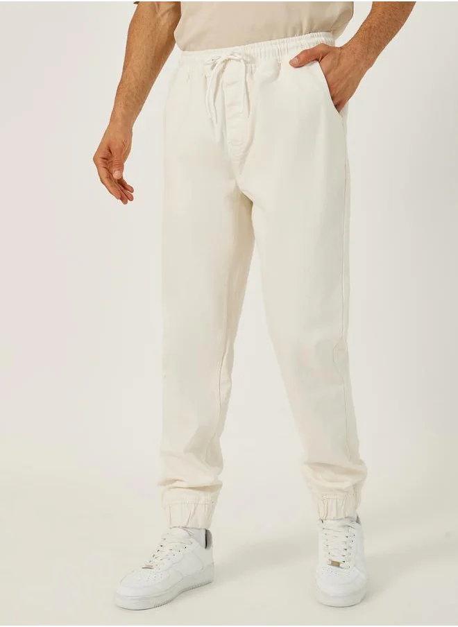 Styli Mid Rise Slim Fit Jogger with Drawstring