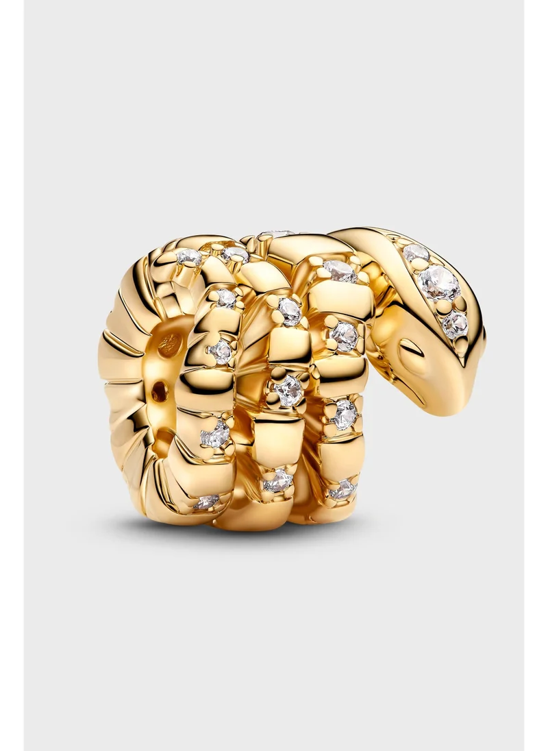 باندورا Snake Gold-Plated Charm