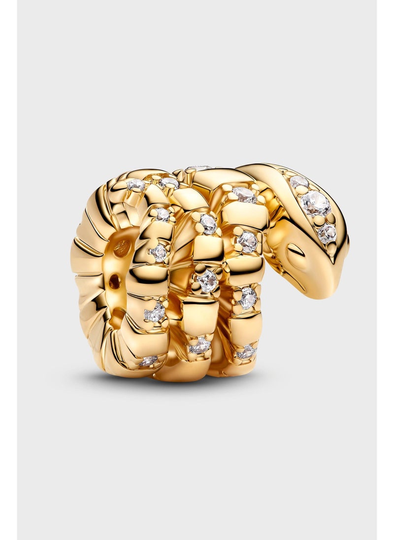 PANDORA Snake Gold-Plated Charm - Image 1