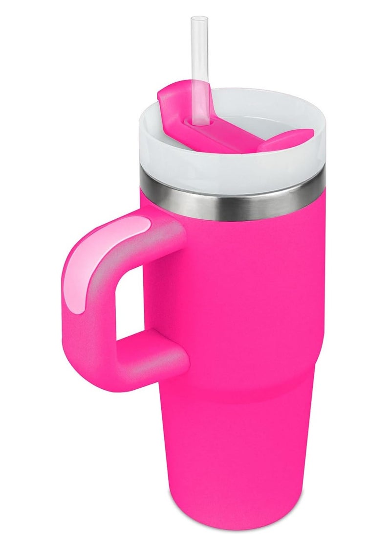 Stanley Quencher H2.0 Flow State Stainless Steel Vacuum Insulated Tumbler with Lid and Straw for Water, Iced Tea or Coffee, Smoothie and More, 14 oz, PINK - Image 2
