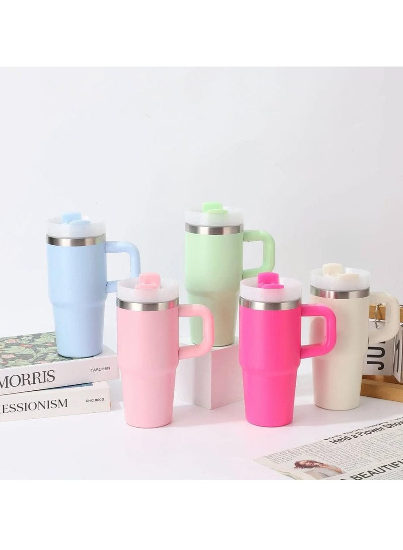 Stanley Quencher H2.0 Flow State Stainless Steel Vacuum Insulated Tumbler with Lid and Straw for Water, Iced Tea or Coffee, Smoothie and More, 14 oz, PINK - Image 5