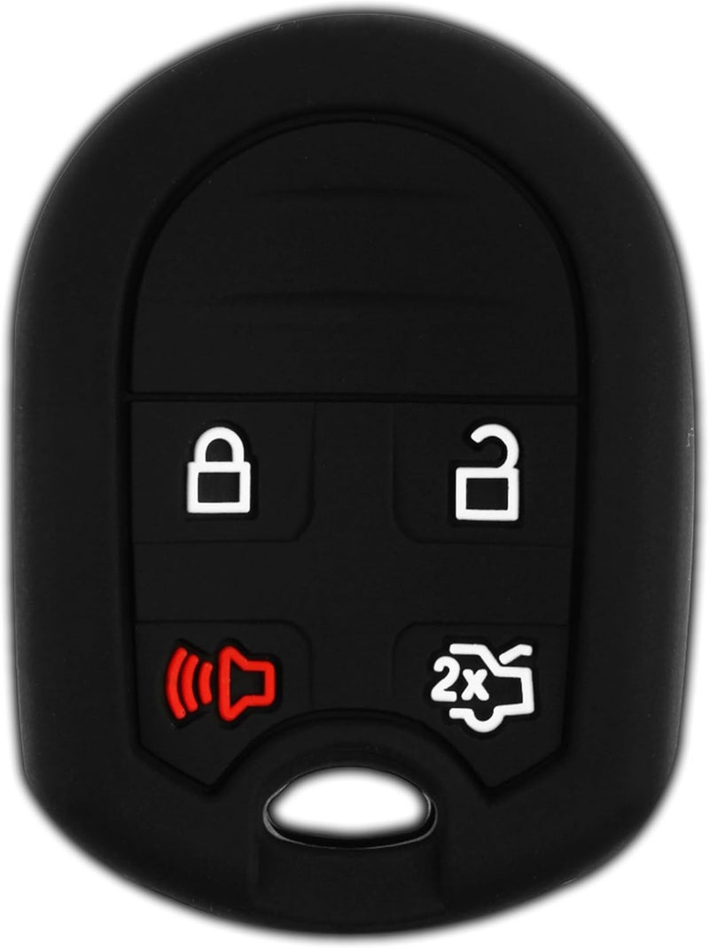 KeylessOption KeyGuardz Keyless Entry Remote Car Key Fob Outer Shell Cover Soft Rubber Protective Case for Ford Lincoln CWTWB1U793 - Image 1