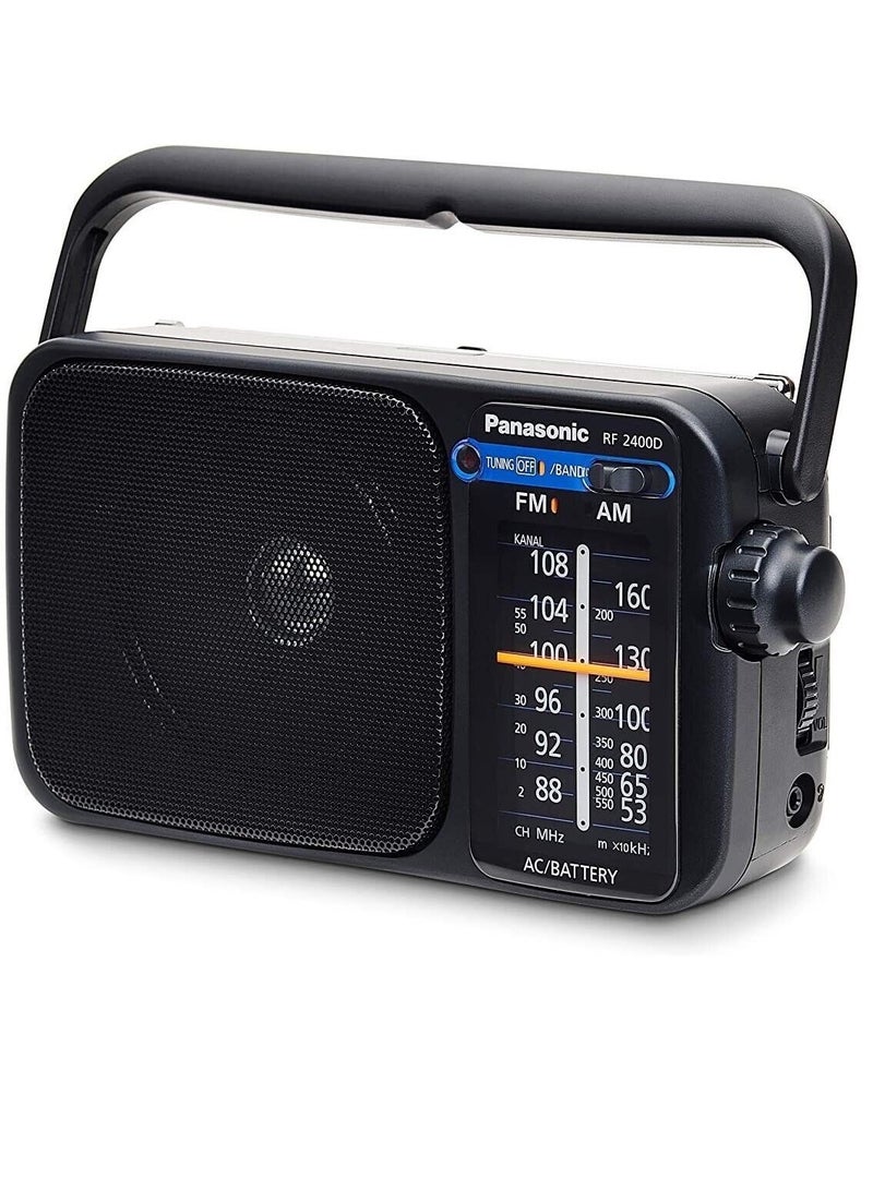 Panasonic Digital Portable FM/AM Radio With Tuner And AC Or DC Operation RF-2400D Black/Noir - Image 2