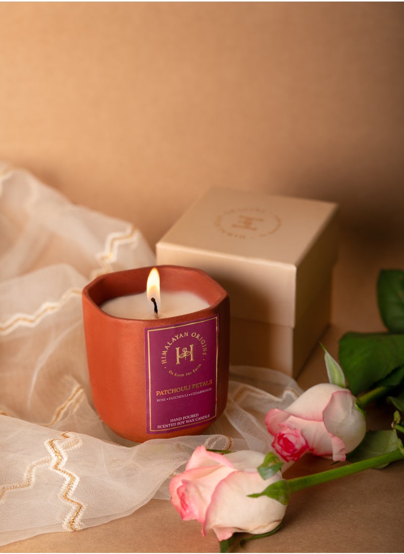 HIMALAYAN ORIGINS - Patchouli Petals - Soy Wax Scented Candle - Image 1