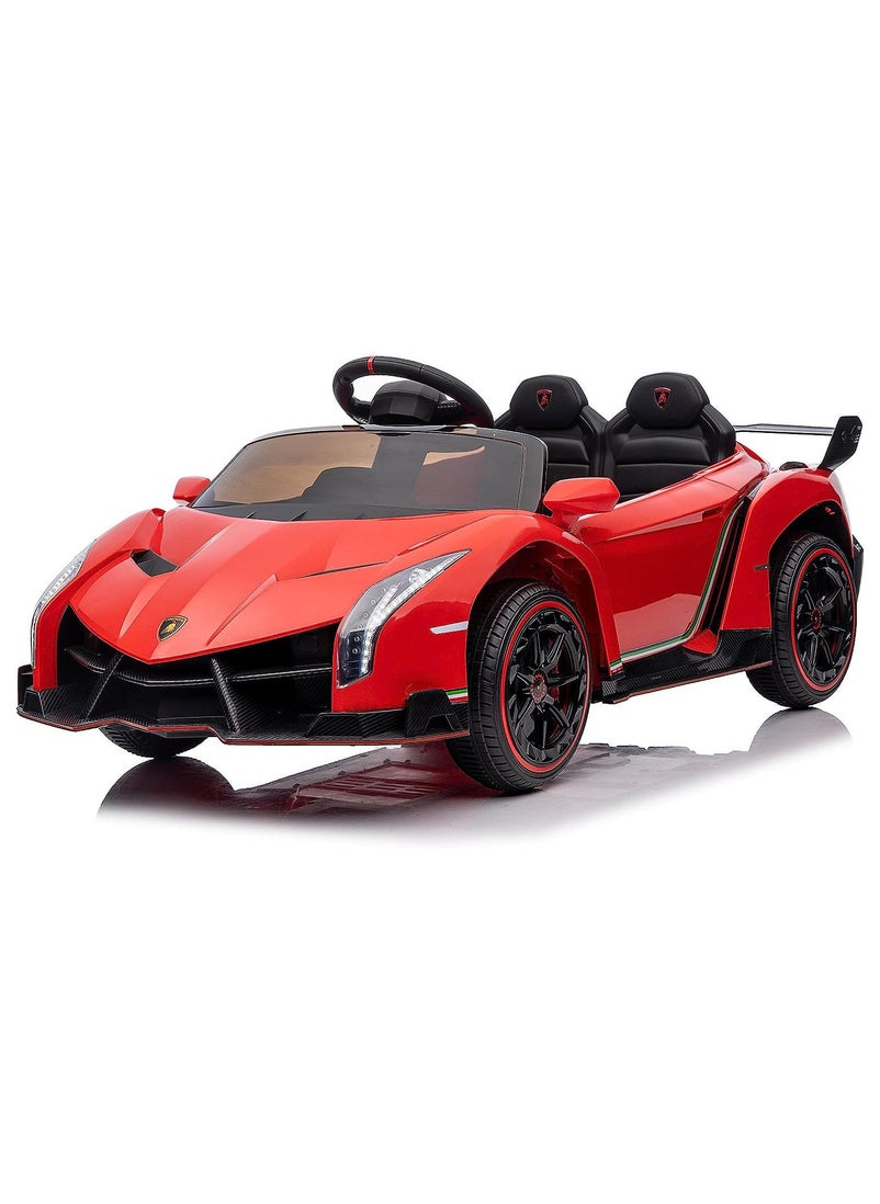 Lovely Baby Lovely Baby Kids Battery Operated Powered Riding Car, Ride on Car LB 615EL, Ride on Cars with Remote Control, Electric Ride on Car Boys Girls, with LED Lights, Music Player - Red  - Image 1