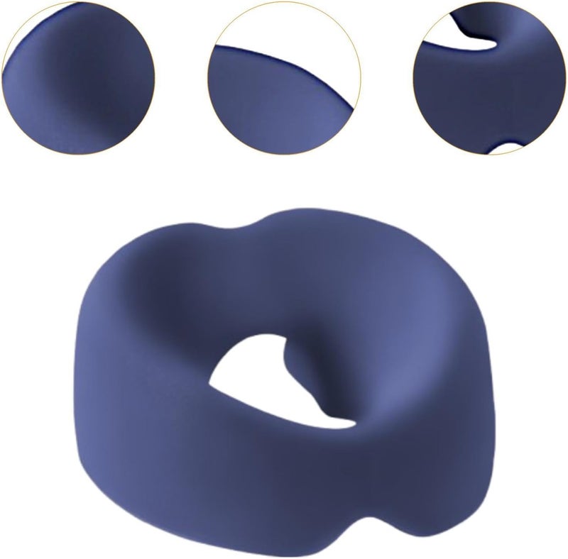 Face Down Pillow Ergonomic Support Memory Foam Breathable Polyester Anti Slip Design for Prone Resting Home Salon Suitable for, Dark Blue - Image 3
