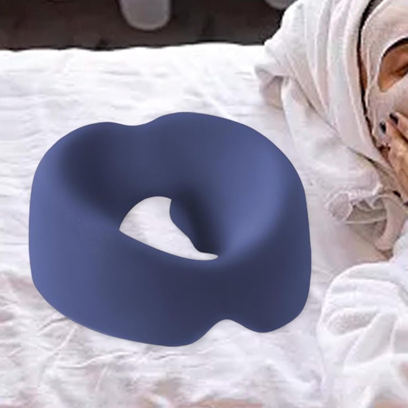 Face Down Pillow Ergonomic Support Memory Foam Breathable Polyester Anti Slip Design for Prone Resting Home Salon Suitable for, Dark Blue - Image 2