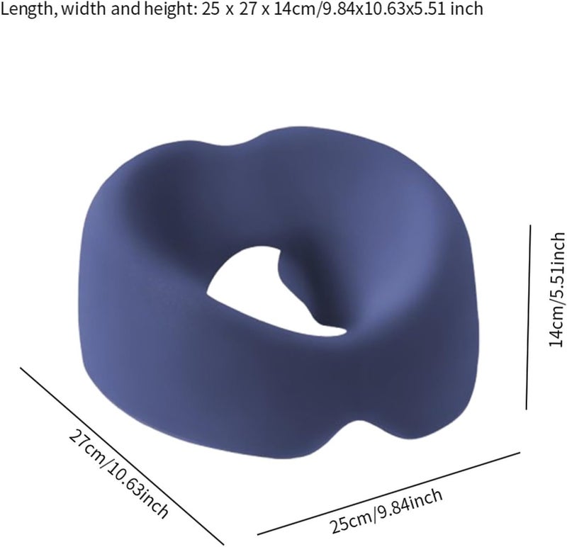 Face Down Pillow Ergonomic Support Memory Foam Breathable Polyester Anti Slip Design for Prone Resting Home Salon Suitable for, Dark Blue - Image 4