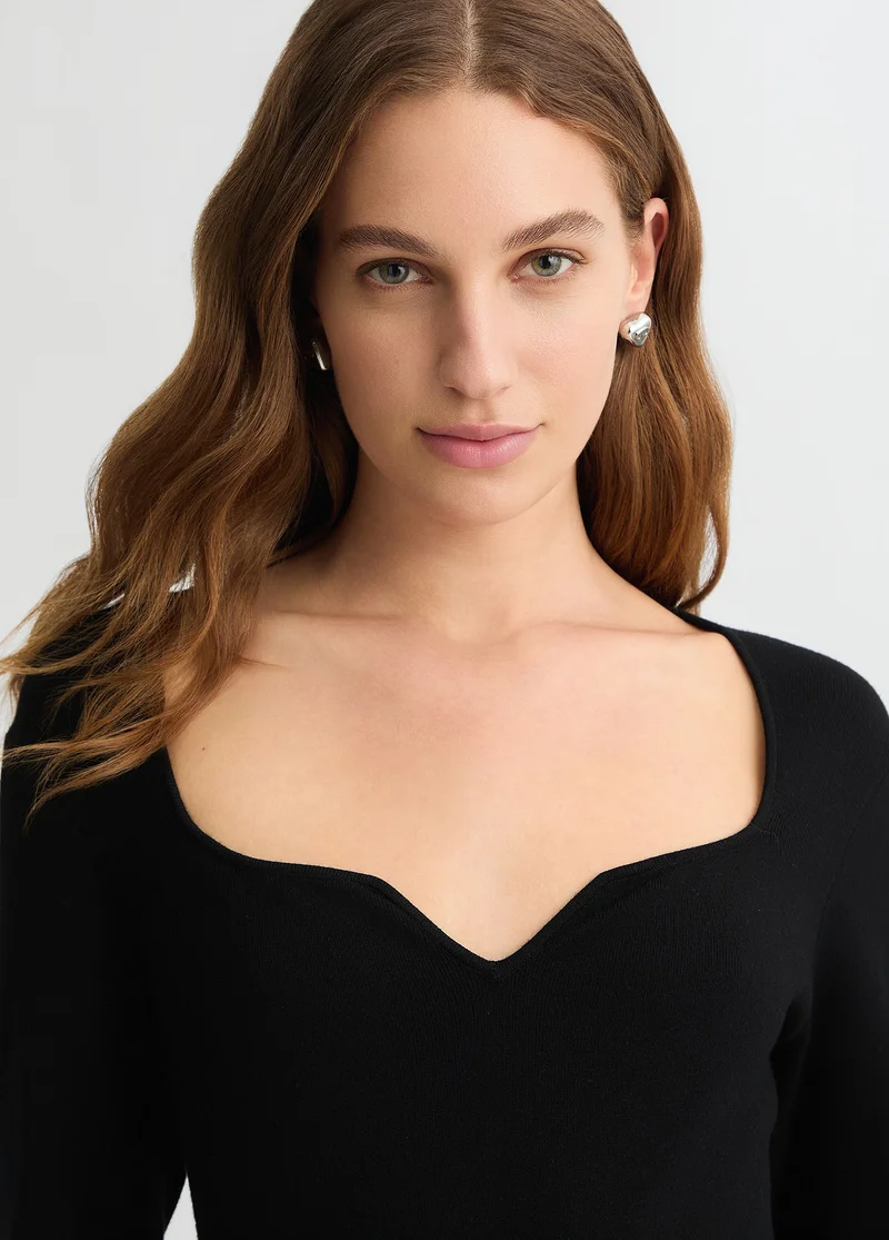 Liu Jo Short black dress with bejewelled embellishment