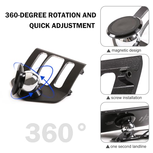 LLKUANG 360-Degree Rotary Cell Phone Holder Mobile Phone Mount for BMW X5 F15 2014-2018, X6 F16 2015-2019 Black (Black) - Image 4