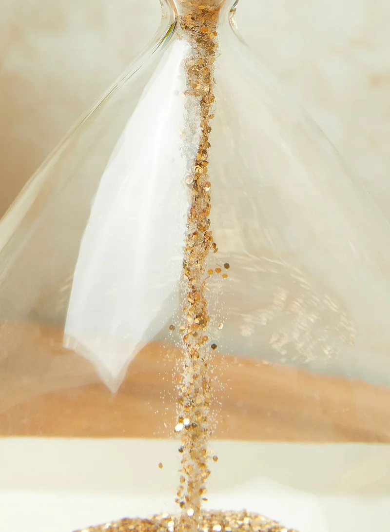 Aish Gold Glitter Hour Glass Timer