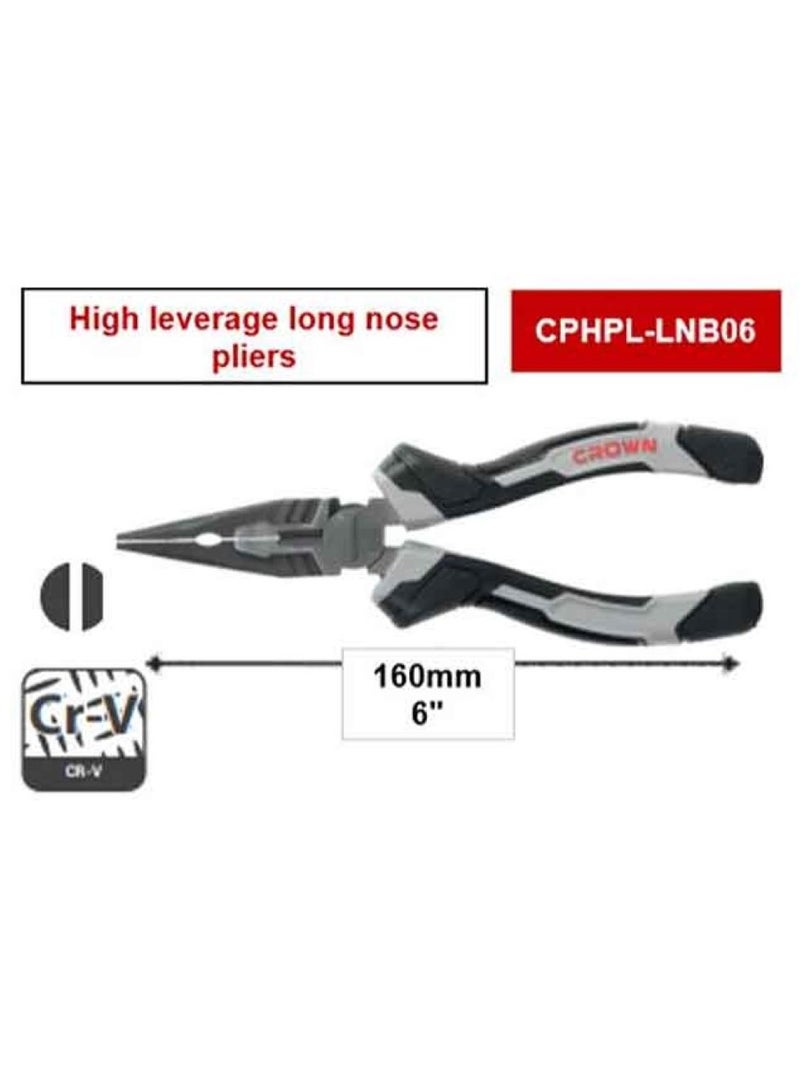 Crown Long Nose Pliers 6"