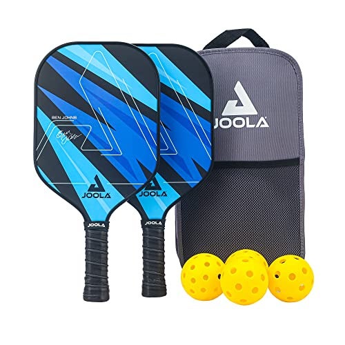 JOOLA Ben Johns Pickleball Set - Made with Reinforced Fiberglass and Honeycomb Polypropylene - Includes 2 Paddles, 4 Balls, and JOOLA Pickleball Bag - Image 1